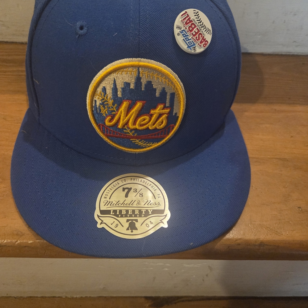 Mitchell & Ness Blue and Gold Mets Cap
